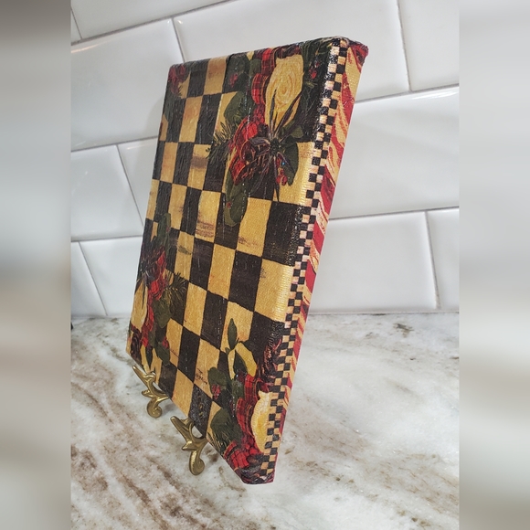 Mackenzie Childs Courtney Checked Inspired Wall Plaque 🖤 - Picture 5 of 5